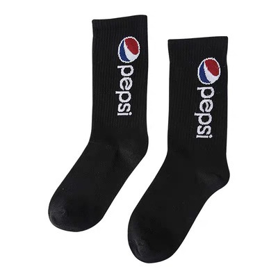 3 Pairs Pepsi Sock Hip-hop Personality Men Socks Crew Socks Socks Men High Tide Words Socks Novelty Socks